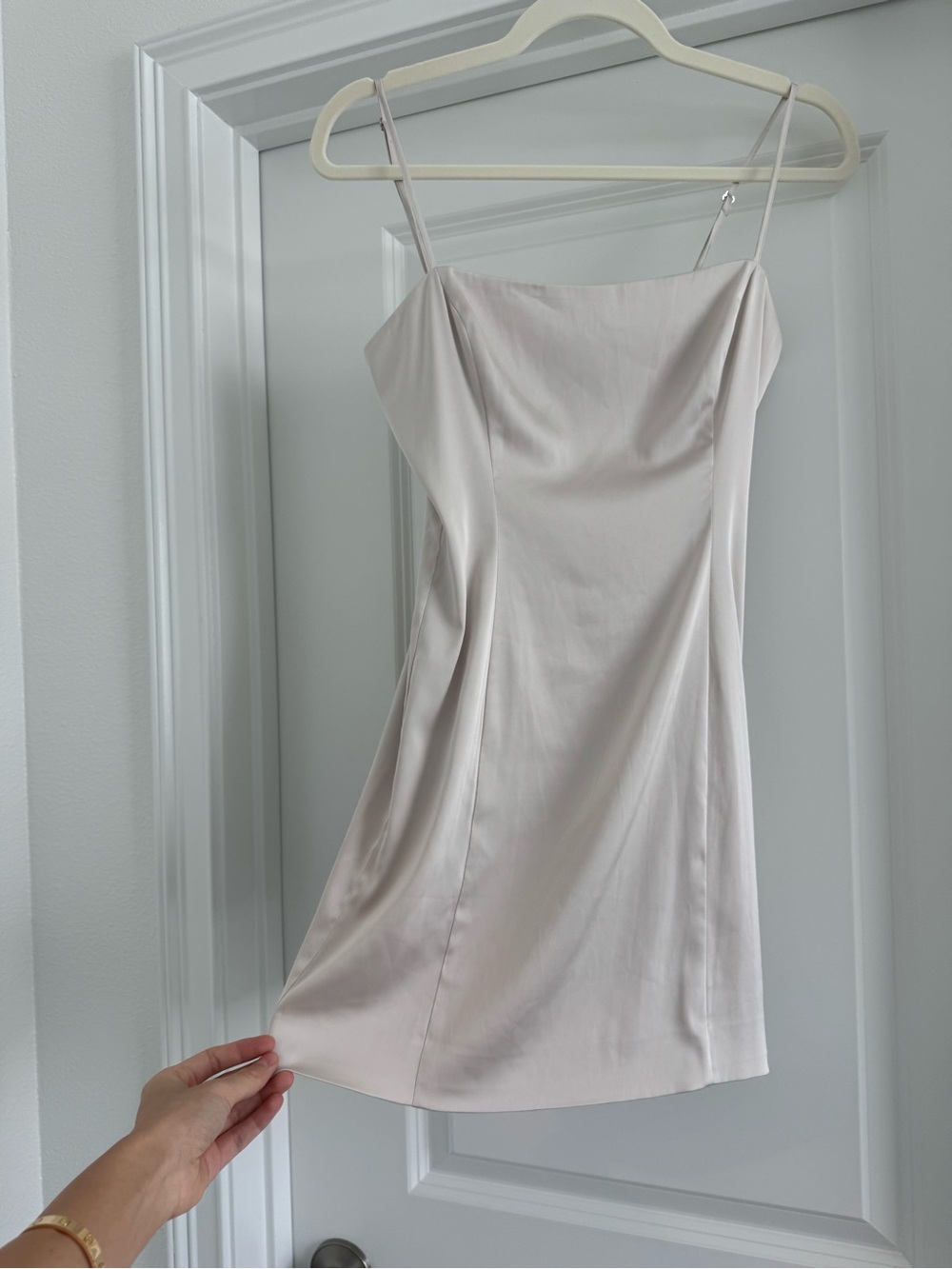 Sunday Best Cream Dress with Thin Straps (Size 2)